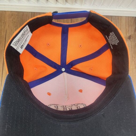 Dragon Ball Z Goku Emblem Snapback Hat Cap Orange Blue Anime Fantasy Martial Art - Picture 9 of 11